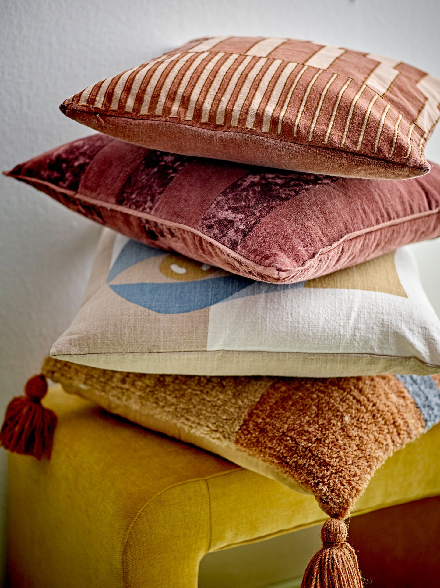 Bloomingville Kosar Kissen, Braun, Baumwolle
