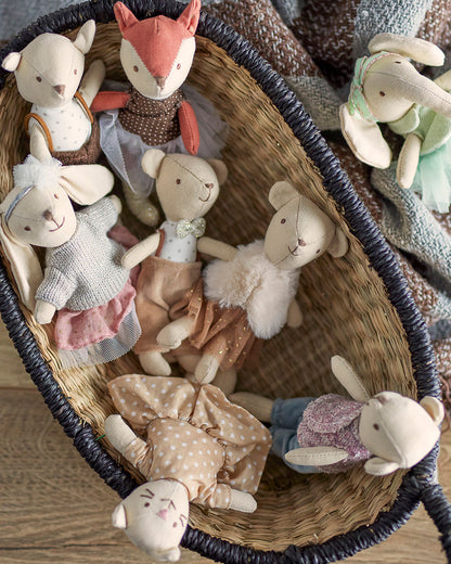 Bloomingville MINI Animal friends Puppe, Bunt, Baumwolle