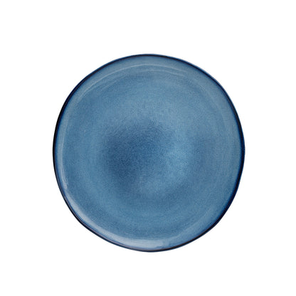 Bloomingville Sandrine Teller, Blue, Steingut
