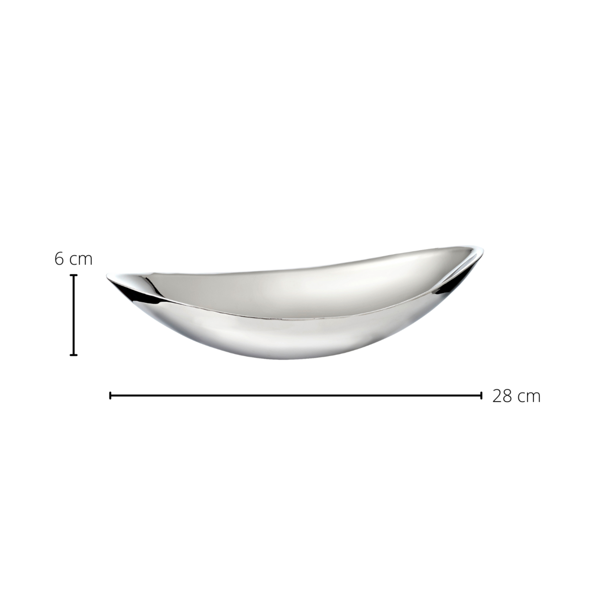 Schale Halifax (Länge 27 cm), silberfarben, hochglanzpoliert, Edelstahl