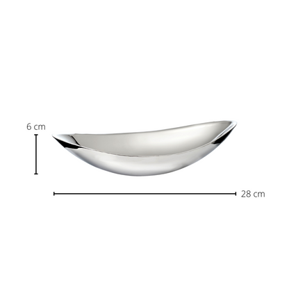 Schale Halifax (Länge 27 cm), silberfarben, hochglanzpoliert, Edelstahl