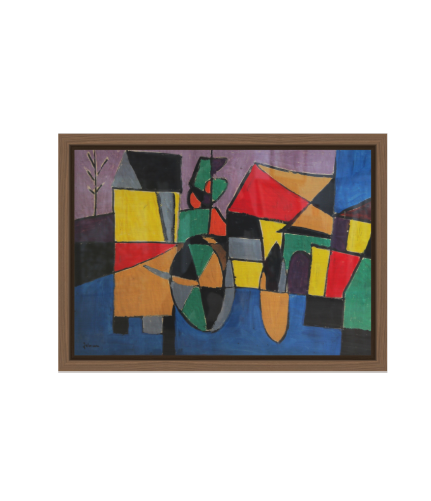 Limitierter Kunstdruck von Jo Brenneis (†1994) Ölgemälde auf Malkarton 1950
