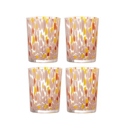 Bloomingville 4er Set Lilya Trinkgläser Rosé