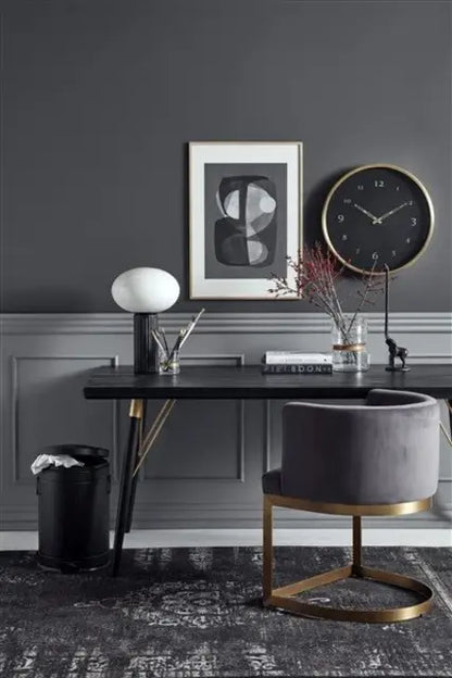 Nordal eleganter Esstisch schwarz 180x90x77cm