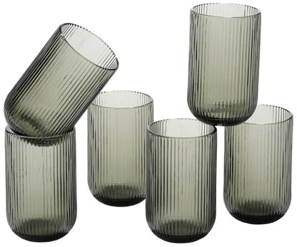 6er Trinkglas-Set Merlot Grey