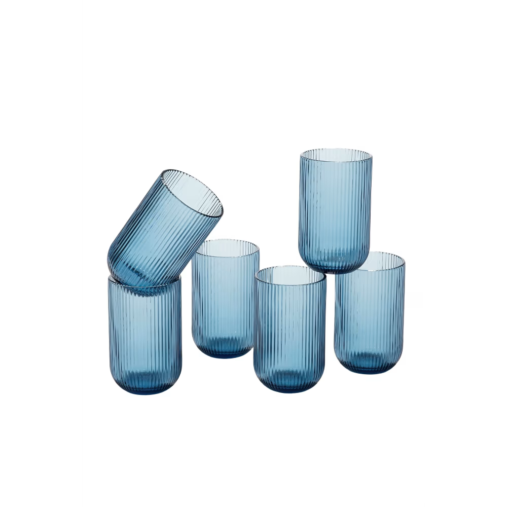 6er Trinkglas-Set Merlot Blue