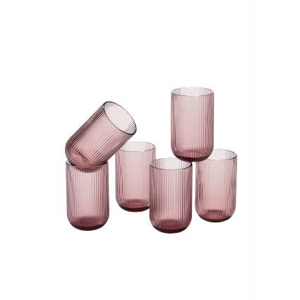 6er Trinkglas-Set Merlot Lila