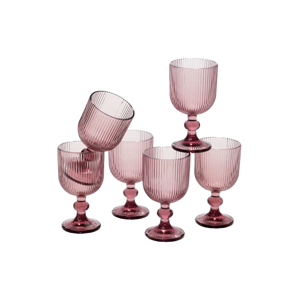 6er Set Weinglas-Set Merlot Lila
